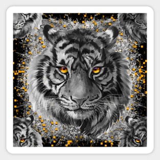 Bengal Tiger - Cool Tiger - Siberian Tiger - Orange Tiger eyes Sticker